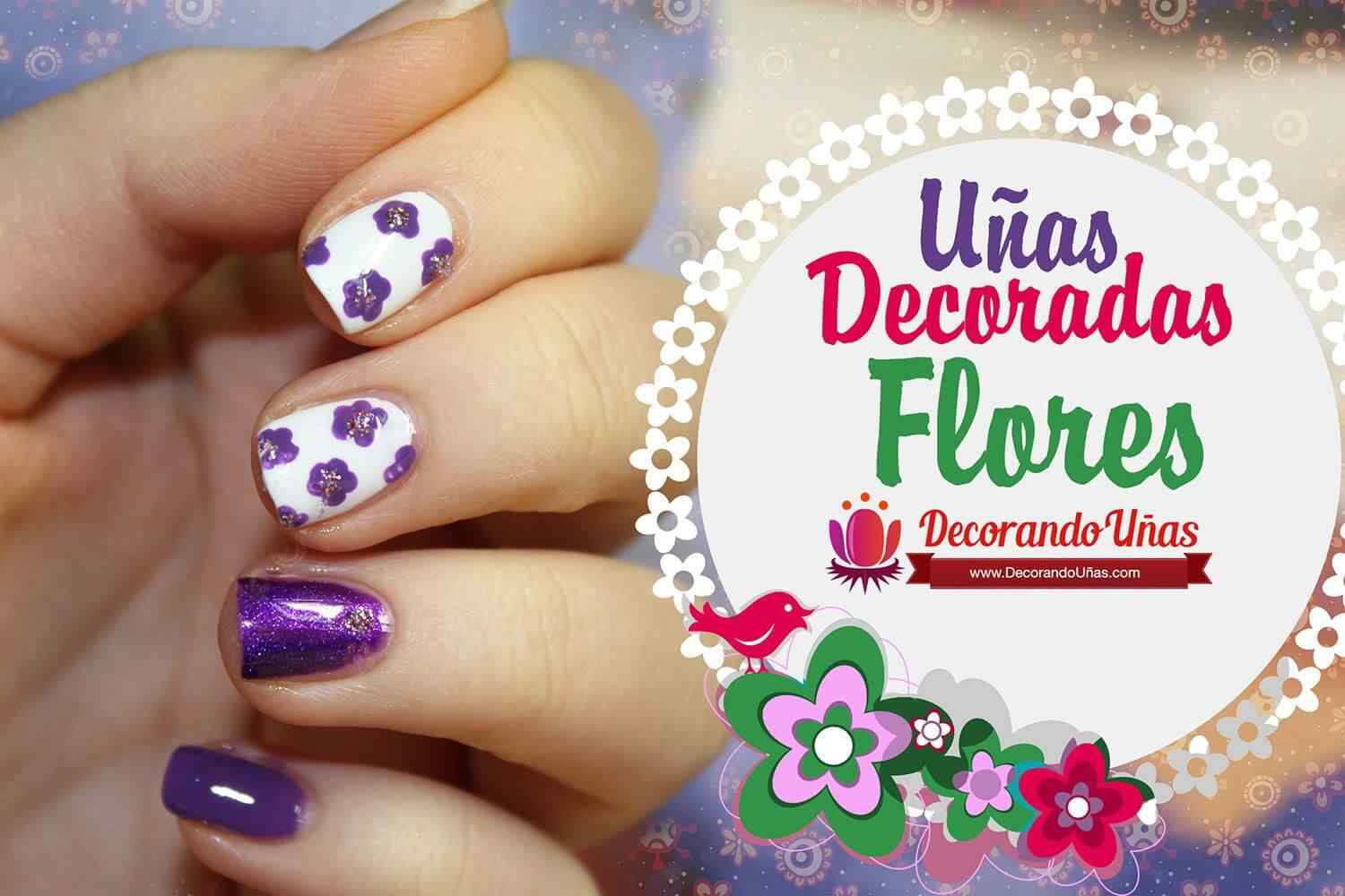 unas-decoradas-flores-violetas