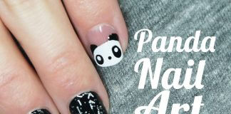 uñas decoradas oso panda