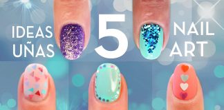 Diseños de uñas con brillo o glitter