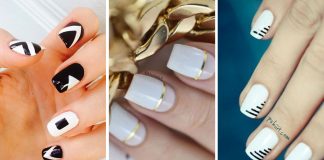 Uñas decoradas con base en color blanco