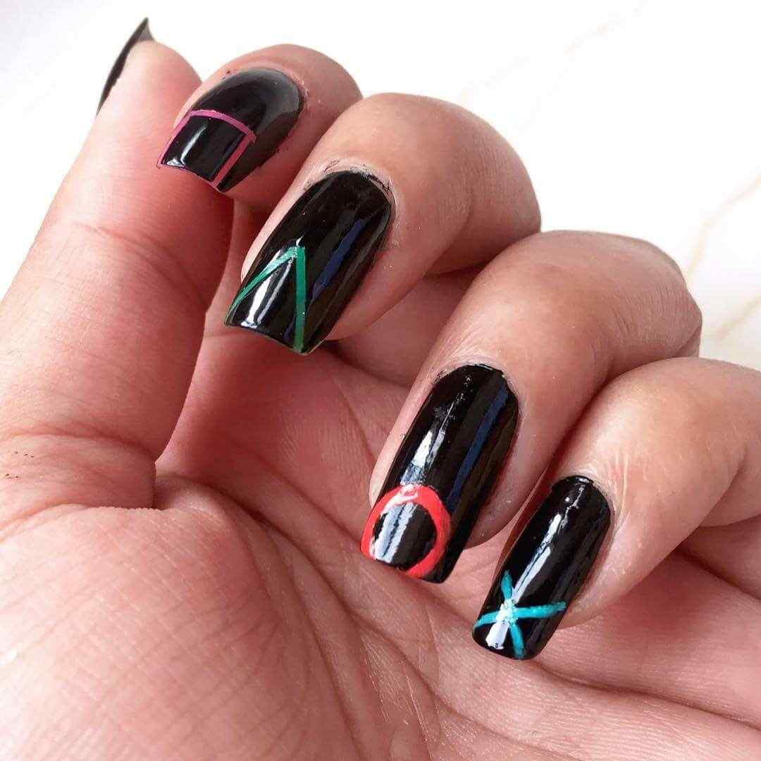 +80 Diseños de uñas decoradas color negro | Decoración de Uñas - Nail Art - Uñas decoradas - Part 6