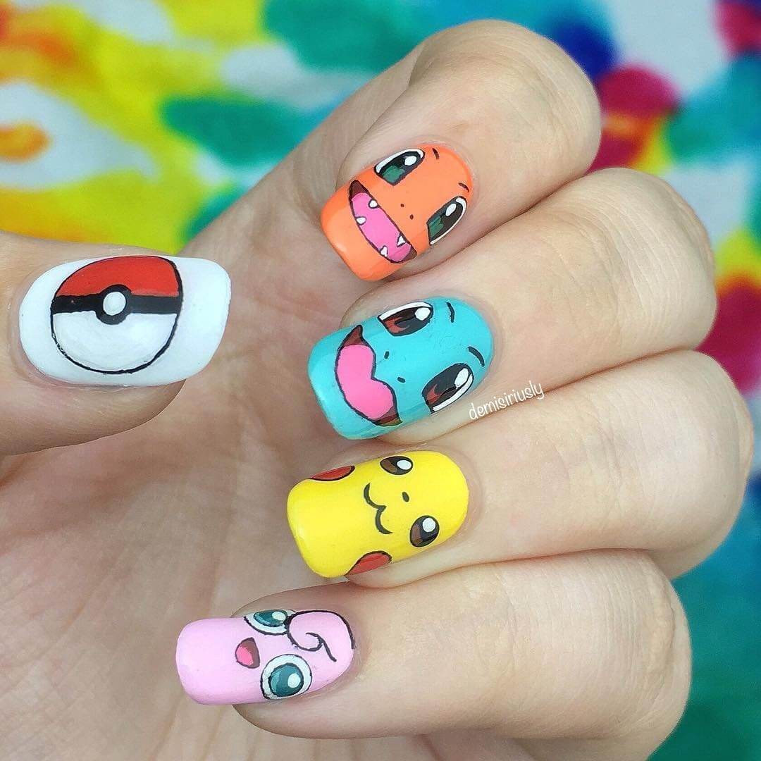 uñas para niñas pokemon