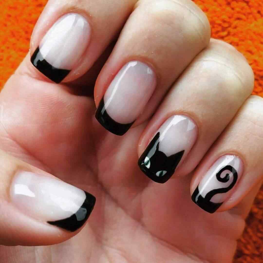 decoracion de uñas con gatos
