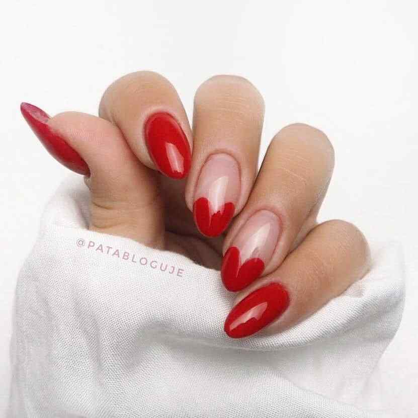 decorated red nails